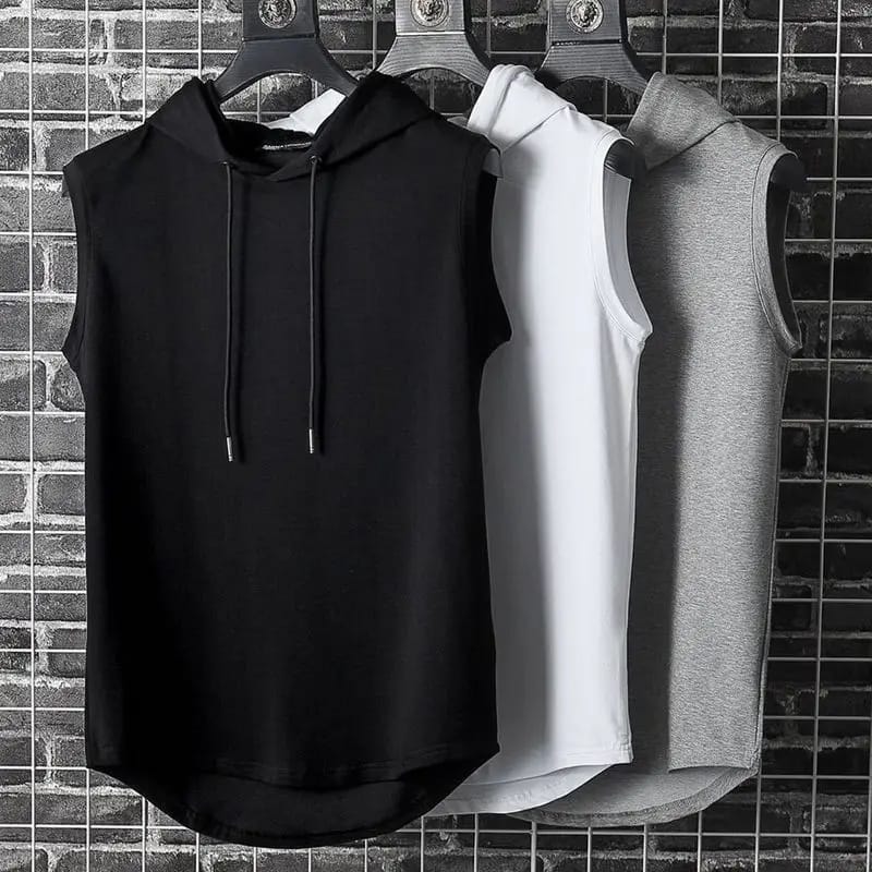 Musculosa de Gimnasio para Hombre con Capucha, Sin Mangas, Ideal para Fitness, Culturismo y Verano. Estilo Urbano.